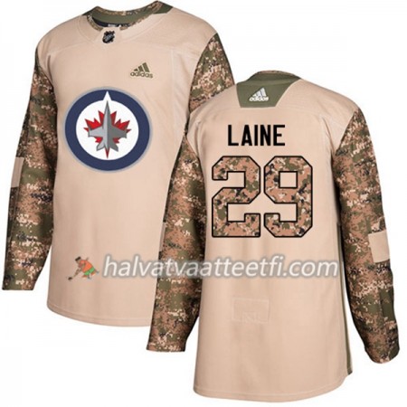Miesten NHL Winnipeg Jets Pelipaita Patrik Laine 29 Adidas 2017-2018 Camo Veterans Day Practice Authentic